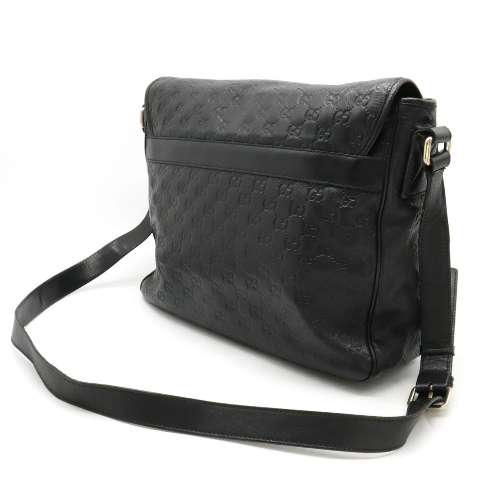 Gucci Crossbody Leather ssima Bag Messenger Black
